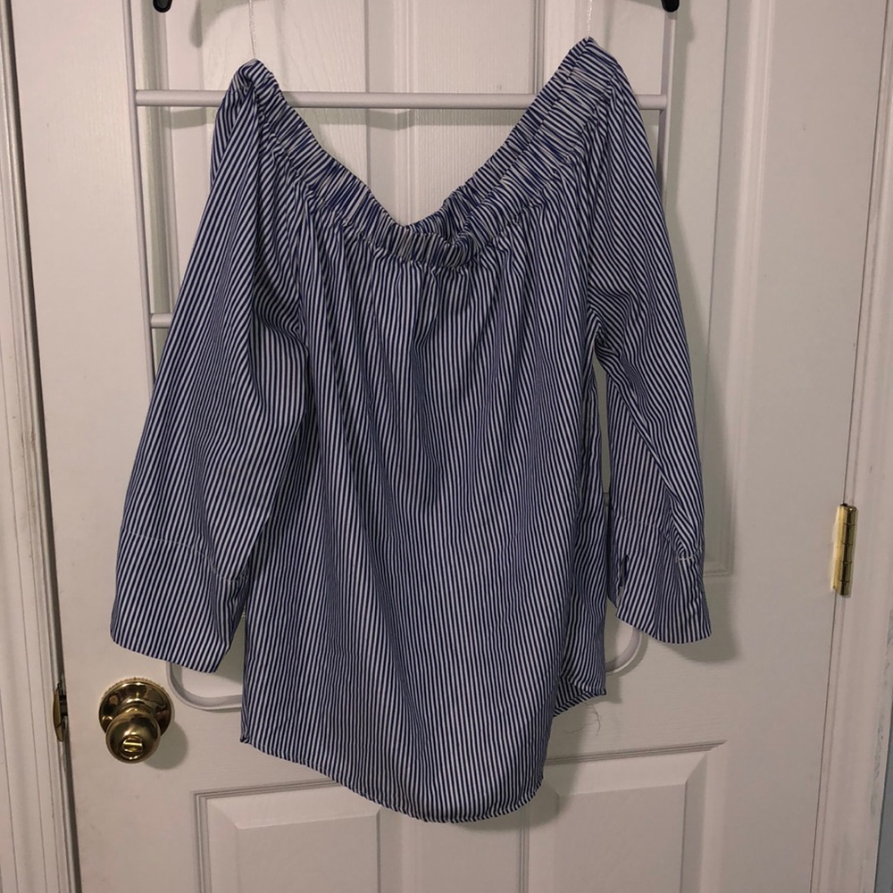 KONTROL XL Off the Shoulder Striped Top